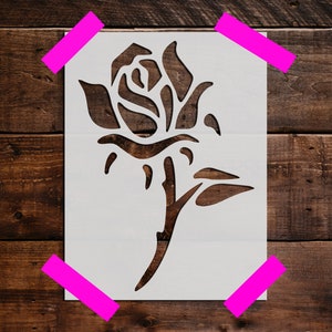 Rose Stencil - Reusable Rose Stencil - Art Stencil - DIY Craft Stencil - Painting Stencil - Large Rose Stencil - Rose Wall Stencil