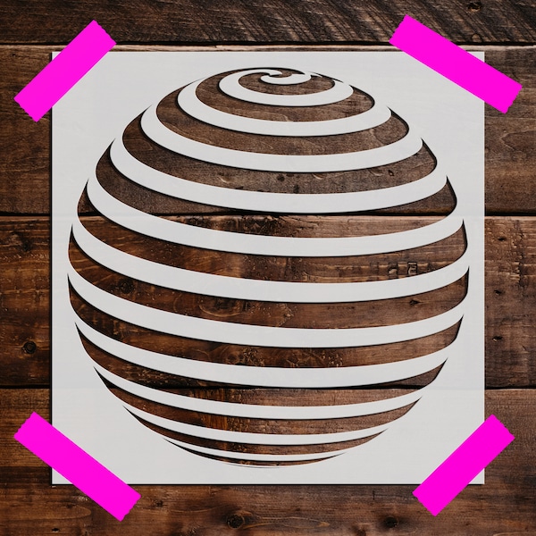 Spiral Circle  Stencil, Reusable Spiral Circle Stencil, Art Stencil - DIY Craft Stencil, Painting Stencil, Spiral Circle, Circles