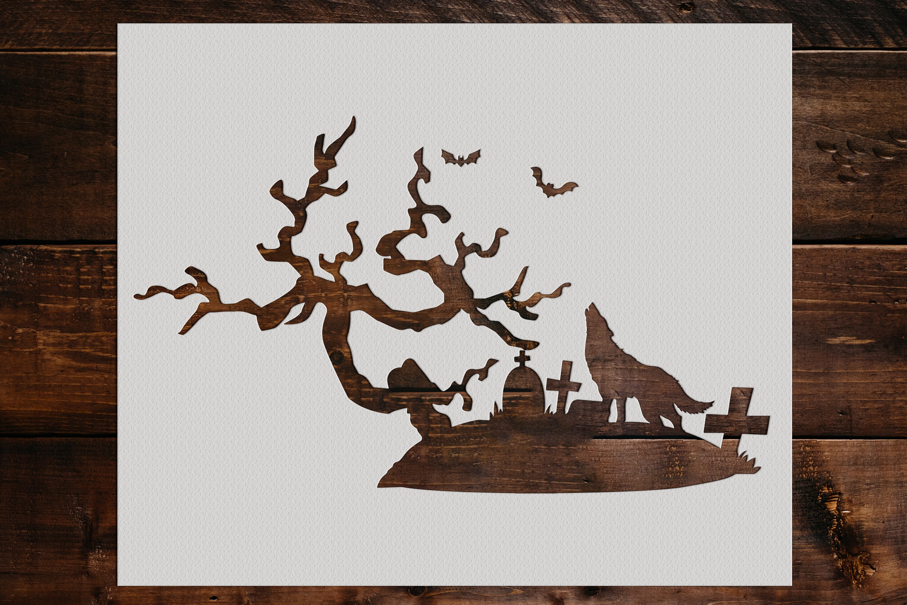 Graveyard Stencil Reusable Graveyard Stencil DIY Craft Etsy UK