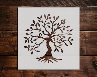 Tree Of Life Stencil, Reusable Tree Stencil, Art Stencil, DIY Craft Stencil, Large Tree Stencil, Tree Of Life Wall Stencil