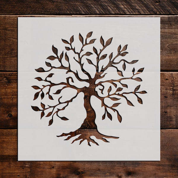 Tree Of Life Stencil, Reusable Tree Stencil, Art Stencil, DIY Craft Stencil, Large Tree Stencil, Tree Of Life Wall Stencil