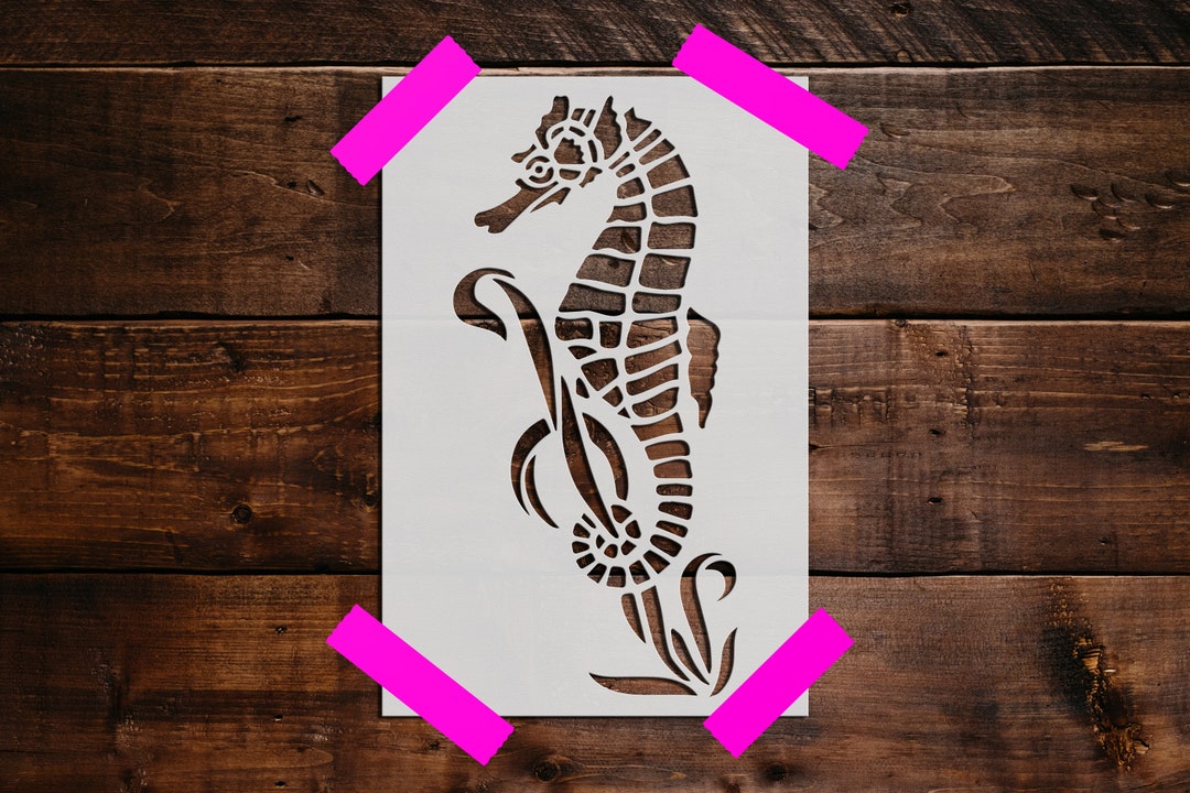 Seahorse Stencil - Reusable Seahorse Stencil - Art Stencil - DIY Craft ...