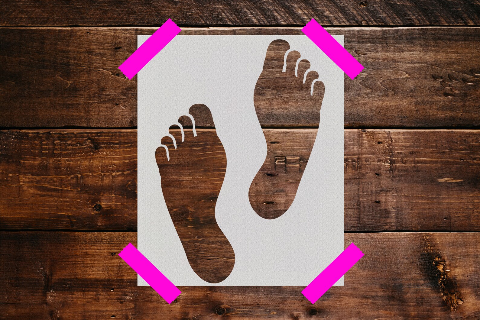 Footprint Stencil Reusable Footprint Stencil Art Stencil - Etsy