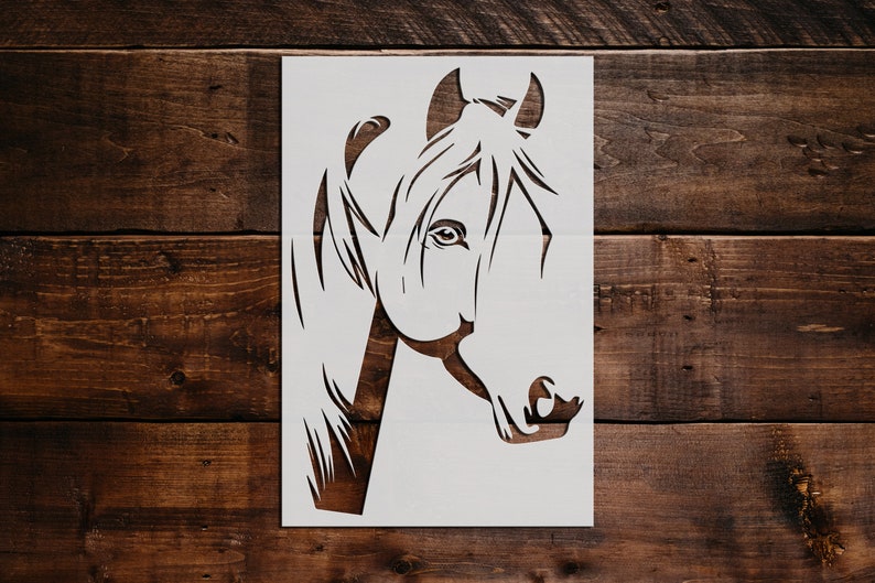 Horse Stencil Reusable Horse Stencil DIY Craft Stencil, Large Horse Wall Stencil, Horses, Farm Animal image 2