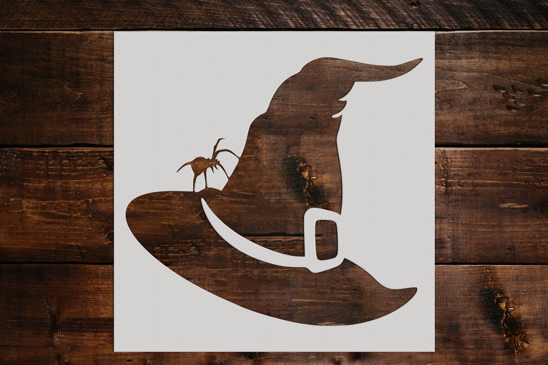 Witch's Hat Stencil - Reusable Witch' S Hat Stencil -art Stencil ...