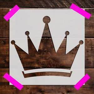 Crown Stencil, Reusable Crown Stencil, DIY Crafts, Large Crown Stencil, Crown Wall Stencil