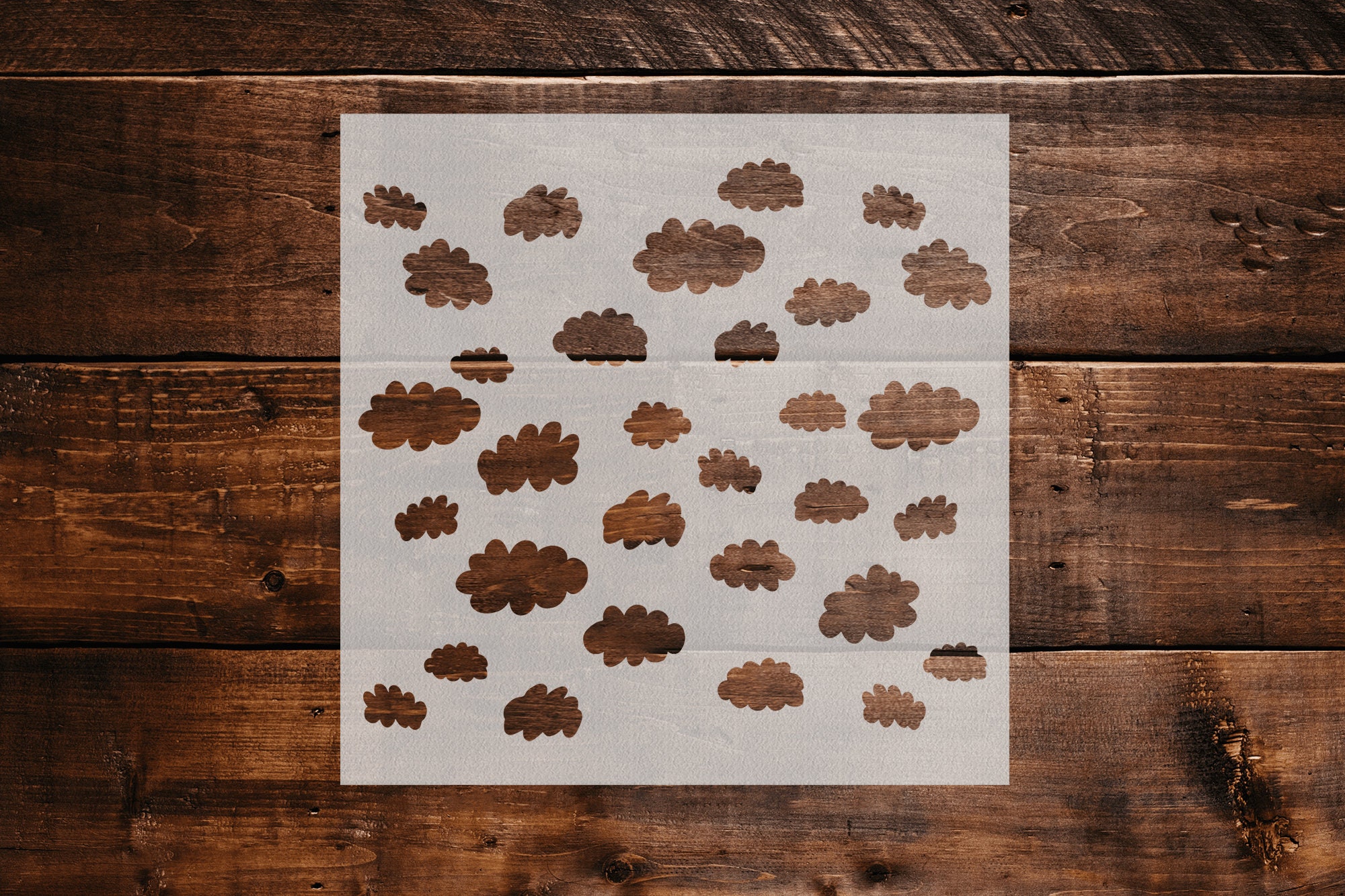 Cloud Pattern Stencil, Reusable Clouds Moon Stars Stencil, DIY Craft ...