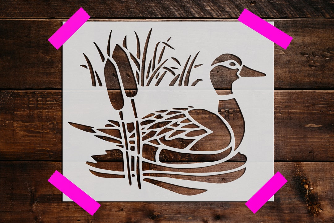 Duck Stencil, Reusable Duck Stencil, Art Stencil, DIY Craft Stencil