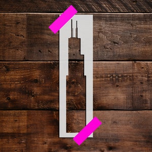Tall Building Stencil - Reusable Tall Building Stencil-DIY Craft Stencil, Painting Stencil, Large Tall Building Stencil, Structure