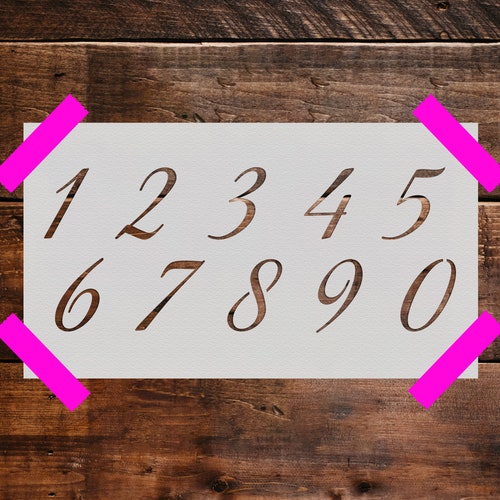 Numbers Sheet Stencil Reusable Stencil Art Stencil DIY Etsy
