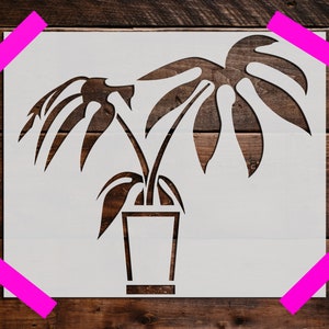 House Plant Stencil, Reusable House Plant Stencil,  DIY Craft Stencil, Large House Plant Stencil, Wall Stencil, Plants