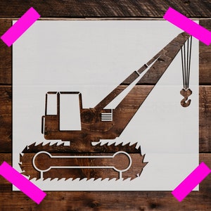 Crane Stencil - Reusable Crane Stencil - Art Stencil- Painting Stencil - Large Crane  Stencil, Heavy Equpment