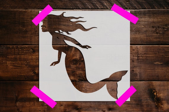 Mermaid Stencil Reusable Mermaid Stencil Art Stencil  DIY