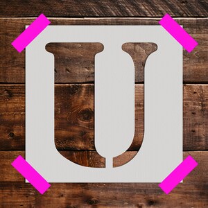 Letter U -Reusable Stencil - Art Stencil - Craft  Stencil - Reusable Large Stencil - Crafting Stencils