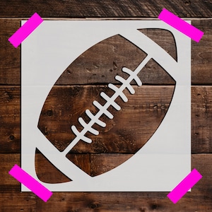 Football Stencil, Reusable Football Stencil, DIY Craft Stencil, Large ...