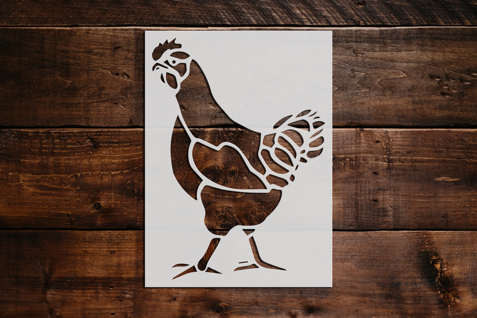Chicken Stencil Reusable Chicken Stencil Art Stencil DIY Etsy