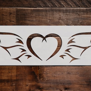 Demon Heart Stencil - Reusable Demon Heart Stencil - Art Stencil - DIY Craft Stencil - Painting Stencil- Large Demon Heart Stencil