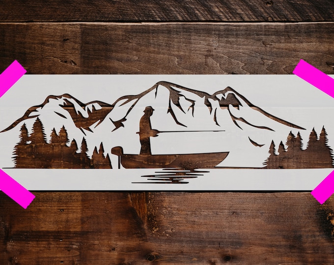 Mountain Stencil Reusable Mountain Stencil Art Stencil - Etsy