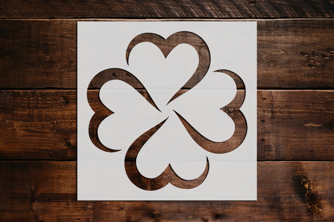 Four Leaf Clover Stencil Reusable Four Leaf Clover Stencil - Etsy