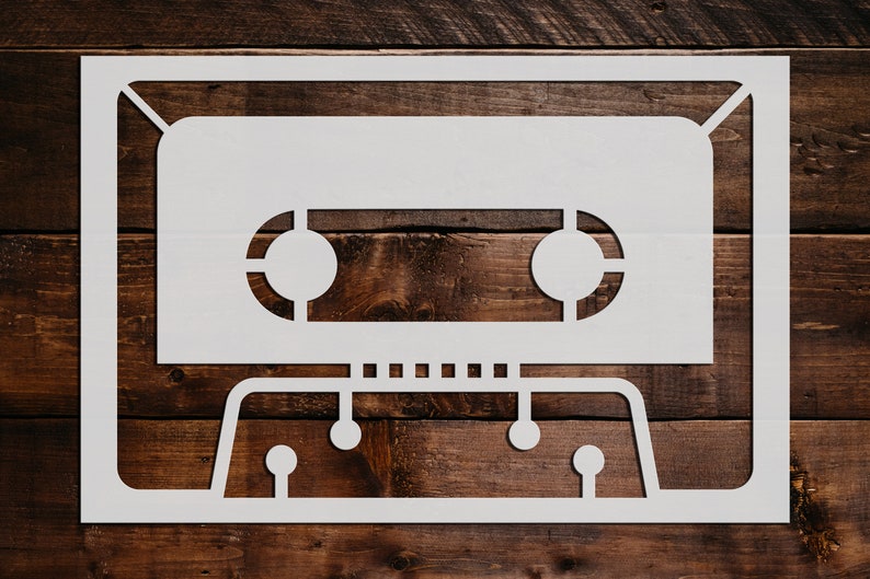 Cassette Tape Stencil Cassette Tape Stencil Reusable Cassette Tape Stencil Art Stencil DIY Craft Stencil Cassette Tape Stencil