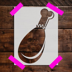 Drum Stick Stencil - Reusable Drum Stick Stencil - DIY Craft Stencil, Large Drum Stick  Stencil, Food