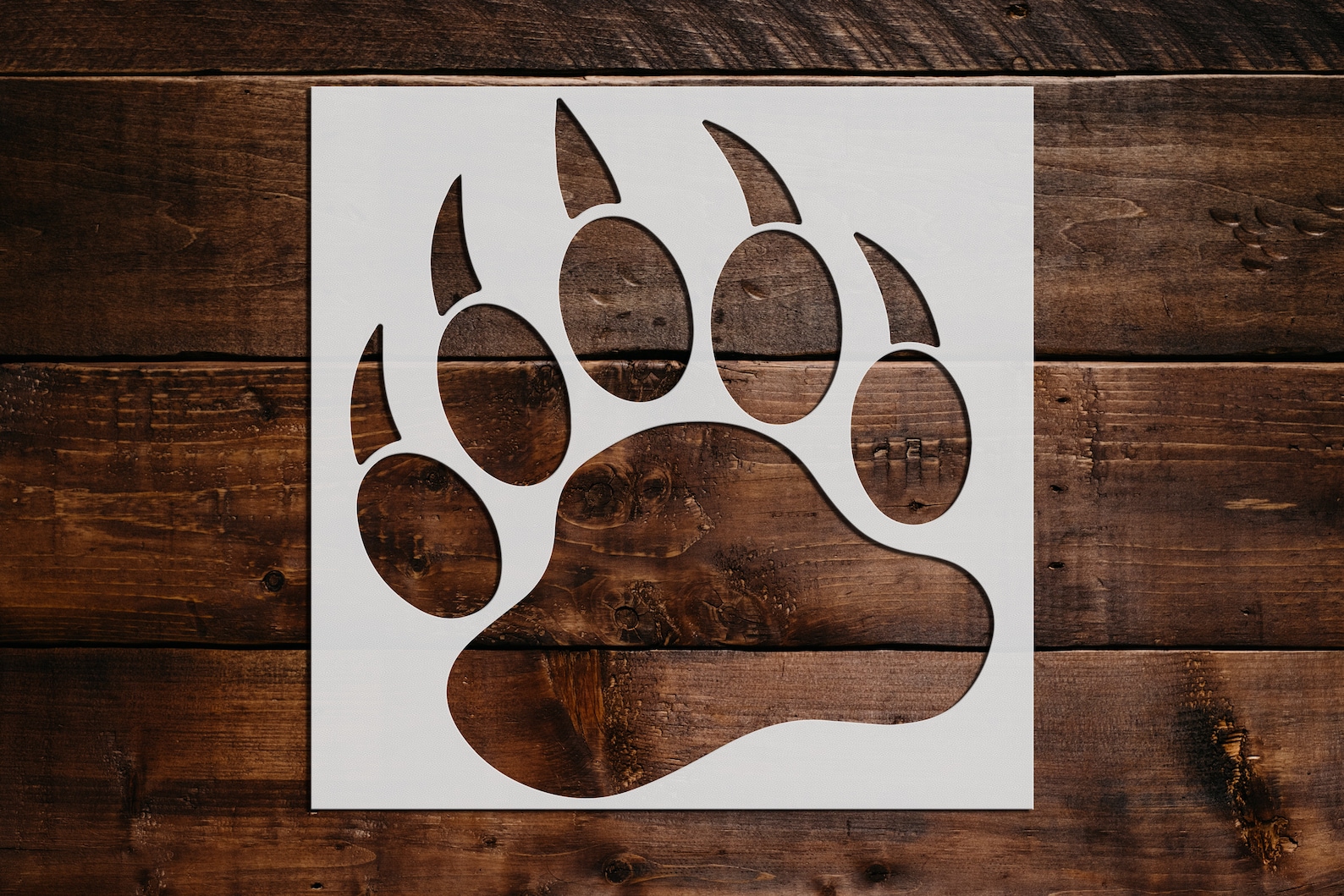 Bear Claw Stencil Reusable Bear Claw Stencil Art Stencil Etsy