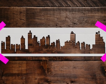 City Skyline Stencil - Reusable City Skyline Stencil - Art Stencil- DIY Craft Stencil - Painting Stencil - Large City Skyline Stencil