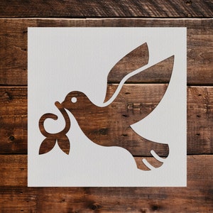Bird Holding a Branch Stencil-Reusable  Stencil-Art Stencil -Craft  Stencil-Reusable Large Stencil -Bird Stencil -Crafting Stencils