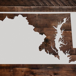 Maryland State Stencil, Reusable New York State Stencil, Art Stencil, DIY Craft Stencil, Wall Stencil, States