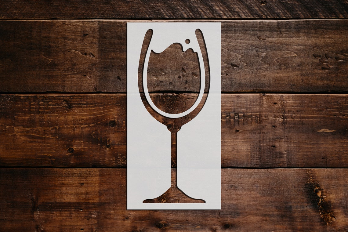 Wine Glass Stencil Reusable Wine Glass Stencil Art Stencil Etsy wine-glass-stencil-reusable-wine-glass-stencil-art-stencil-etsy