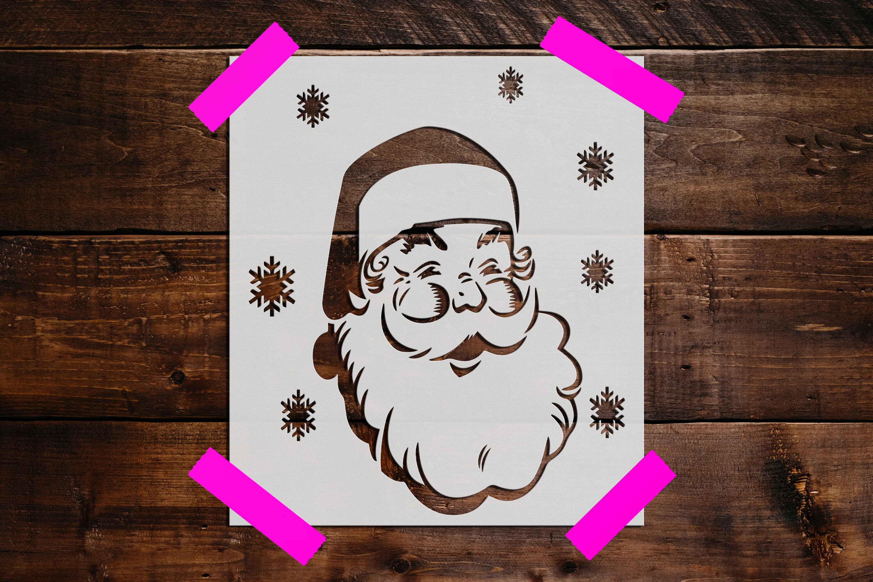 Santa Stencil Reusable Santa Stencil Art Stencil DIY - Etsy