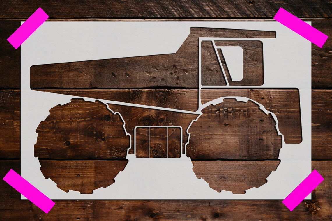 Dump Truck Stencil Reusable Dump Truck Stencil Art Stencil Etsy