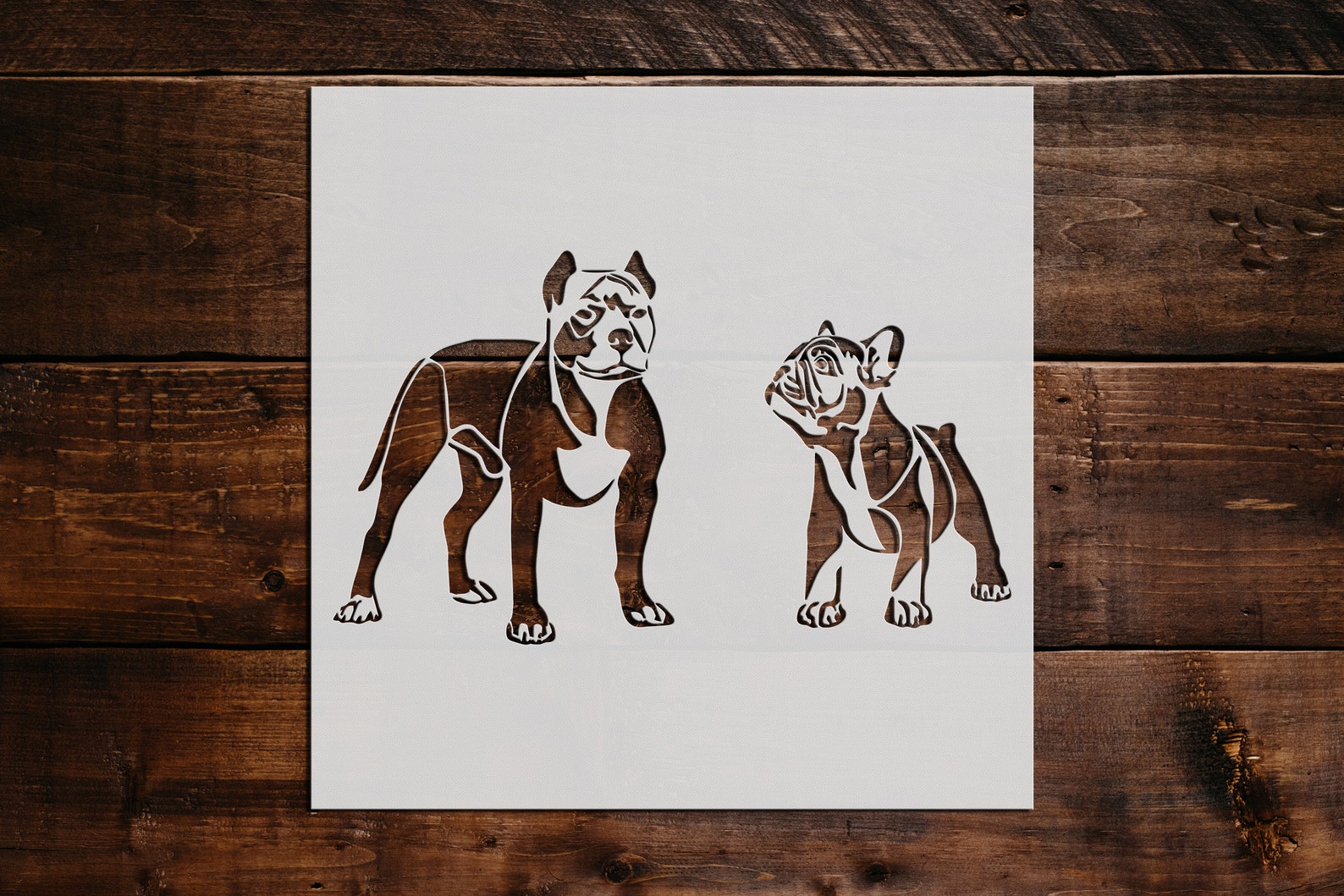 Two Dogs Stencil Reusable Two Dogs Stencil Art Stencil DIY - Etsy UK