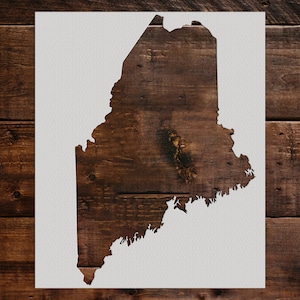 Maine State Stencil, Reusable Maine State Stencil, Art Stencil, DIY Craft Stencil, Wall Stencil, States