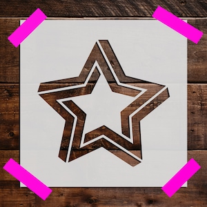 Star Stencil - Reusable Star Stencil - Art Stencil - DIY Craft Stencil - Painting Stencil - Reusable Large Star Stencil - Wall Stencil