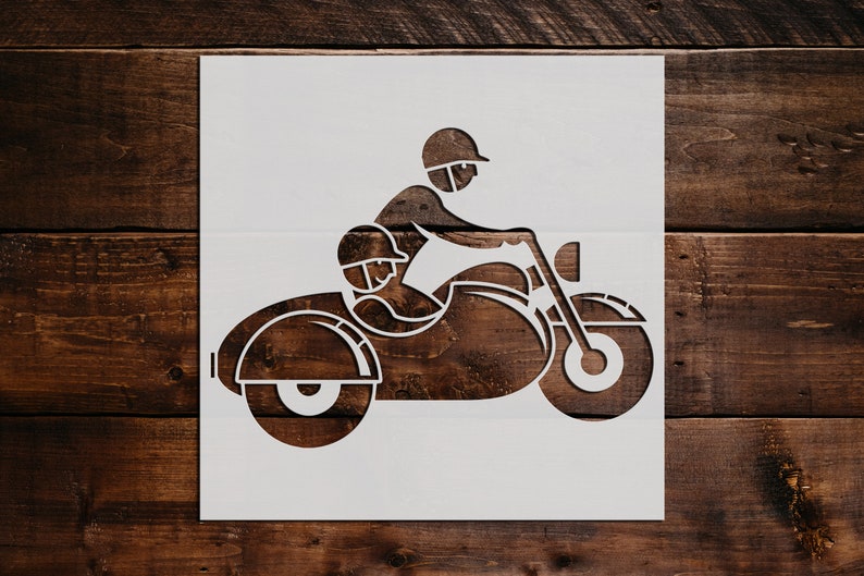 Art Stencil Reusable Motorcycle Stencil Painting Stencil Motorcycle With Sidecar Stencil DIY Craft Stencil Motorcycle
