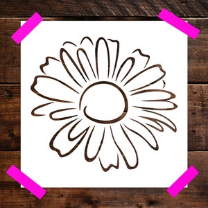 Daisy Flower Stencil - Reusable Daisy Flower Stencil - Art Stencil - DIY Craft Stencil - Painting Stencil - Large Daisy Flower Stencil
