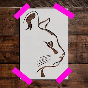 Cat Stencil - Reusable Cat Stencil - Art Stencil - DIY Craft Stencil, Painting Stencil, Large Cat  Wall Stencil, Cats