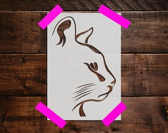 Cat Stencil - Reusable Cat Stencil - Art Stencil - DIY Craft Stencil, Painting Stencil, Large Cat  Wall Stencil, Cats