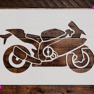 Motorcycle Stencil, Reusable Motorcycle Stencil, Art Stencil - DIY Craft Stencil, Painting Stencil, Motorcycle Wall Stencil