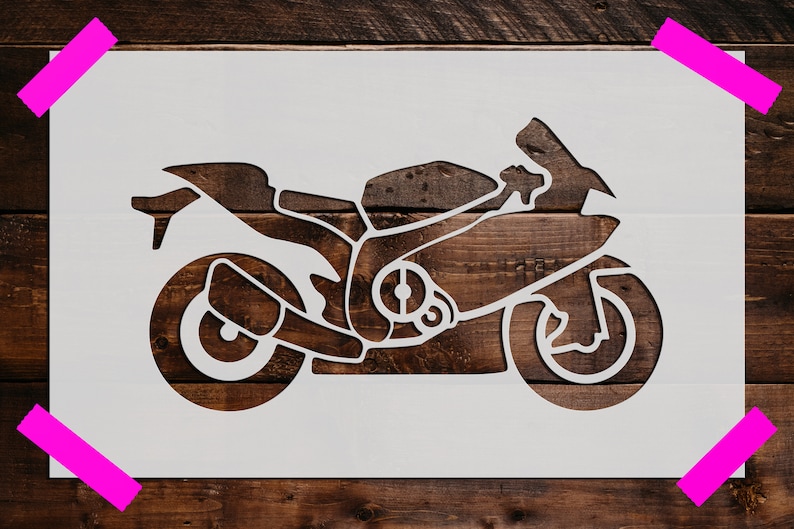 Motorcycle Stencil Reusable Motorcycle Stencil Art Stencil | Etsy