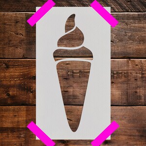 Ice Cream Stencil - Reusable Ice Cream Stencil - Art Stencil - DIY Craft Stencil, Large Ice Cream Wall Stencil, Desert, Treat, Food