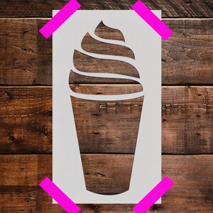 Ice Cream Stencil - Reusable Ice Cream Stencil - Art Stencil - DIY Craft Stencil, Large Ice Cream Wall Stencil, Desert, Treat, Food