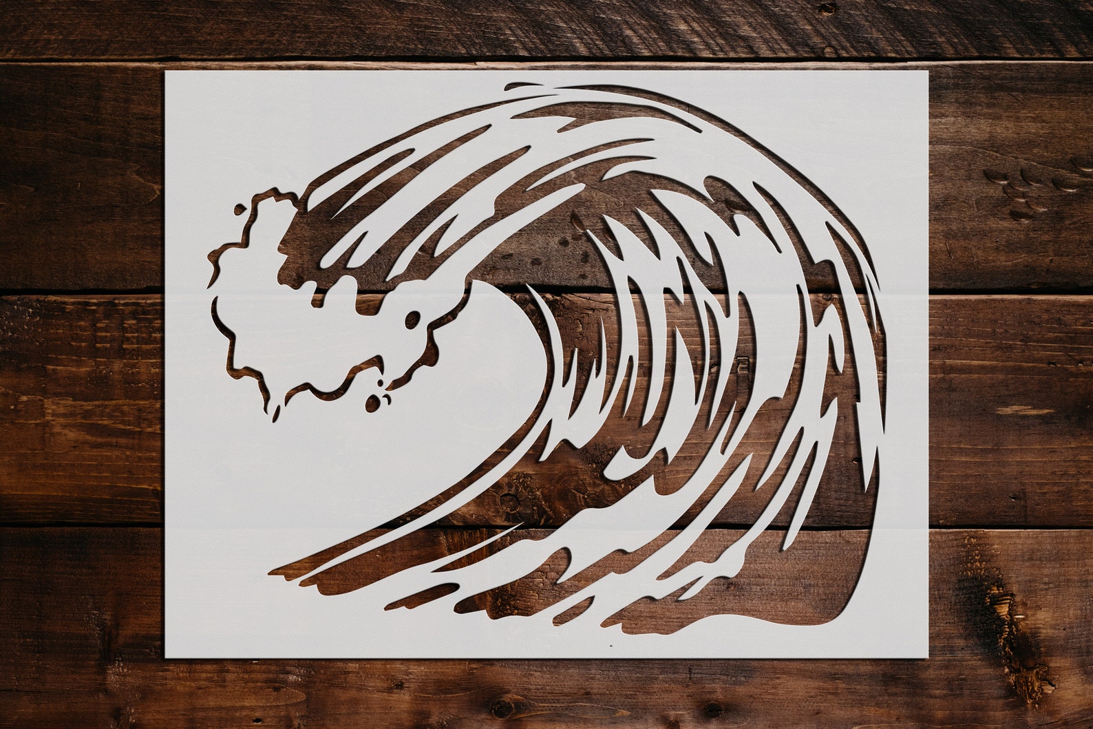 Wave Stencil Reusable Wave Stencil DIY Craft Stencil Large Etsy