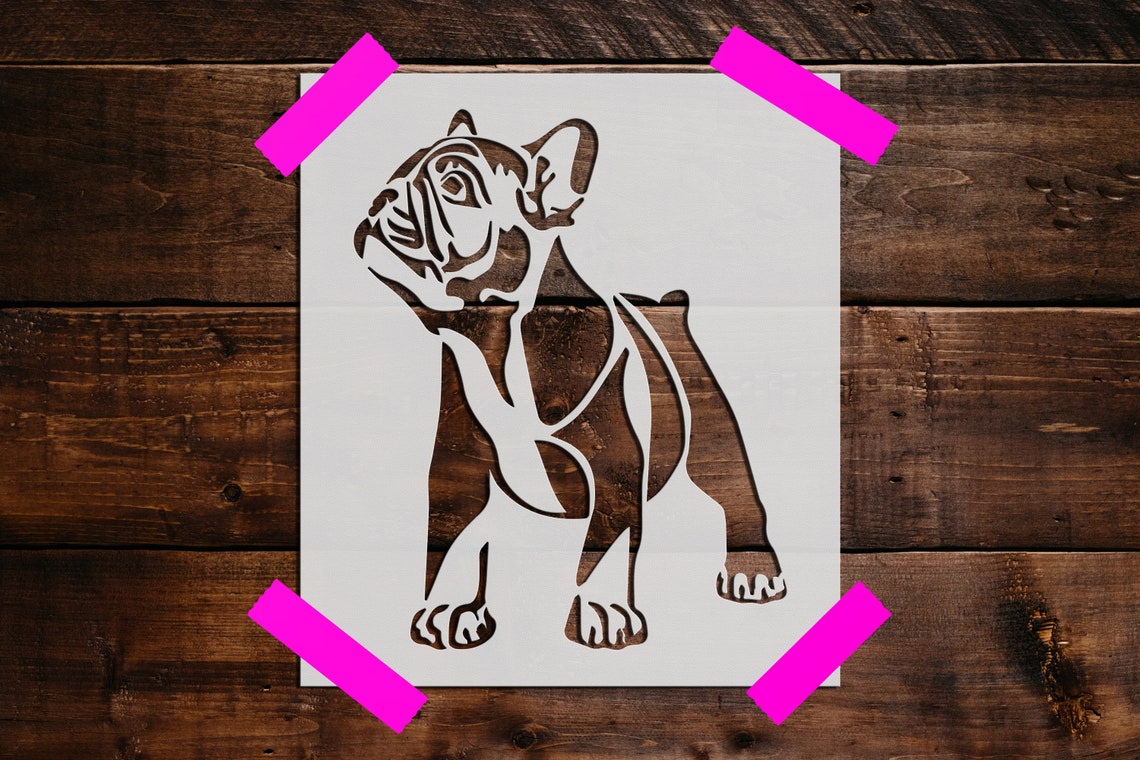 Bulldog Stencil Reusable Bulldog Stencil Art Stencil DIY - Etsy