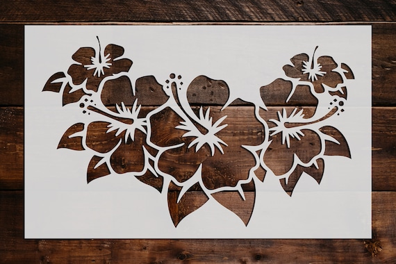 Lot De 18 Pochoirs Fleurs Réutilisables Pour Peinture - 15 X 75 Cm - En Plastique PET - Neuf