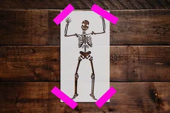 Skeleton Stencil Reusable Skeleton Stencil DIY Craft - Etsy