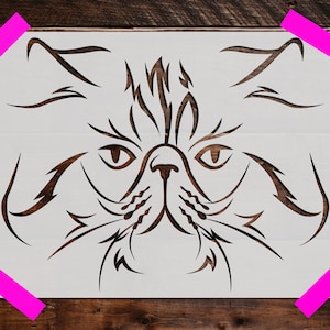 Cat Stencil, Reusable Cat Stencil,  DIY Craft Stencil, Large Cat Stencil, Wall Stencil, Cats, Kitty