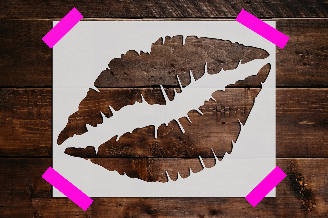 Lips Stencil, Reusable Lips Stencil, Art Stencil, DIY Craft Stencil ...