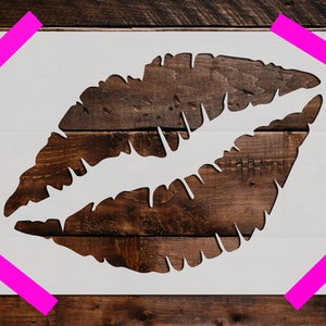 Lips Stencil, Reusable Lips Stencil, Art Stencil, DIY Craft Stencil, Large Lips Stencil, Lips Wall Stencil